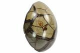 Bargain, Septarian Dragon Egg Geode - Black Crystals #123015-1